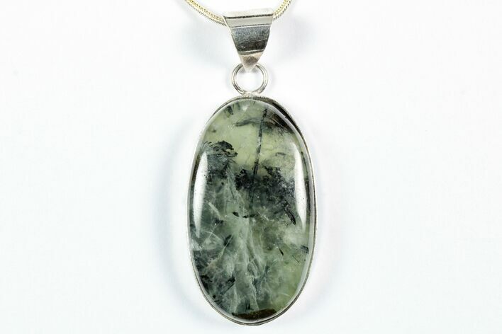 Epidote In Prehnite Pendant (Necklace) #346414